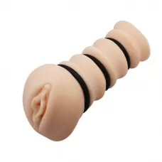 Мастурбатор-вагина с утягивающими кольцами Rossi Flesh 3D телесный 