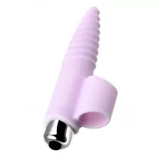 Нежно-розовая вибронасадка на палец для анальной стимуляции JOS NOVA - 9 см нежно-розовый 