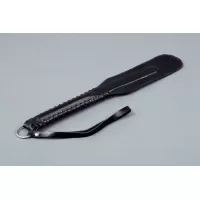 Чёрная кожаная хлопушка - 33 см черный 