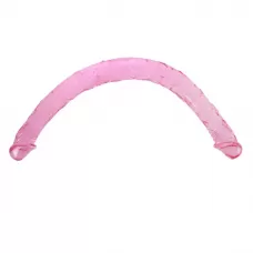 Двухголовый розовый фаллоимитатор - 44,5 см розовый 