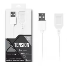 Белый удлинитель USB-провода - 100 см белый 