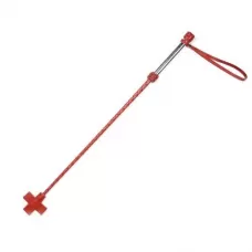 Красный стек с металлической рукоятью и крестообразным наконечником - 70 см красный 