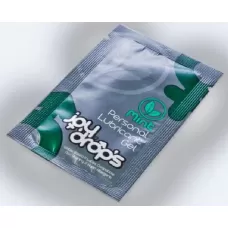 Саше смазки на водной основе с ароматом мяты JoyDrops Mint - 5 мл  