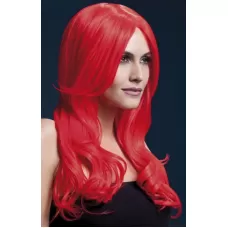 Красный парик с длинной челкой Khloe красный S-M-L