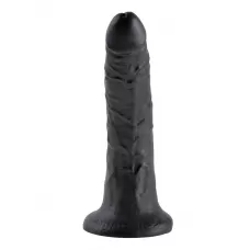 Чёрный фаллоимитатор с присоской 7  Cock - 17,8 см черный 