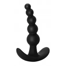 Чёрная анальная пробка Bubbles Anal Plug - 11,5 см черный 