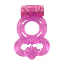 Розовое эрекционное кольцо Rings Treadle с подхватом розовый 
