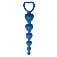 Синяя анальная цепочка Love Beam - 19 см синий 