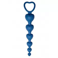 Синяя анальная цепочка Love Beam - 19 см синий 