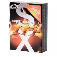 Презервативы Sagami Xtreme Energy с ароматом энергетика - 3 шт прозрачный 