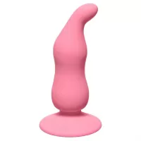 Розовая анальная пробка Waved Anal Plug Pink - 11 см розовый 
