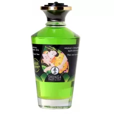Массажное интимное масло с ароматом зелёного чая - 100 мл  