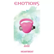 Розовое эрекционное виброкольцо Emotions Heartbeat Light pink розовый 