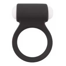 Чёрное эрекционное виброкольцо LIT-UP SILICONE STIMU RING 3 BLACK черный 