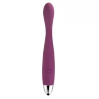 Фиолетовый гибкий тонкий вибратор Coco для G-стимуляции - 18,2 см фиолетовый 