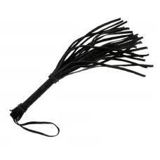 Малая черная плеть из натуральной велюровой кожи - 40 см черный 