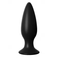 Чёрная большая анальная вибропробка Large Rechargeable Anal Plug - 13,5 см черный 