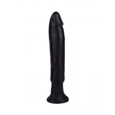 Чёрный анальный фаллоимитатор без мошонки - 14 см черный 