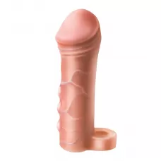 Фаллоудлинитель с кольцом COCK size M - 15 см телесный 