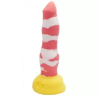 Красно-белый фаллоимитатор  Лис Medium  - 24 см красный с белым 