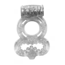 Прозрачное эрекционное кольцо Rings Treadle с подхватом прозрачный 