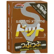 Презервативы Sagami Xtreme Feel Up с точечной текстурой и линиями прилегания - 3 шт прозрачный 