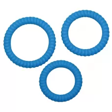 Набор из трех синих силиконовых колец Lust синий 