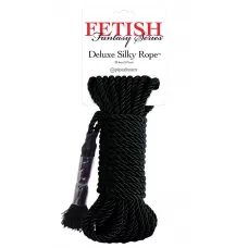Черная веревка для фиксации Deluxe Silky Rope - 9,75 м черный 