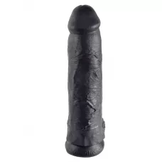 Чёрный фаллоимитатор-гигант 12  Cock with Balls - 30,5 см черный 