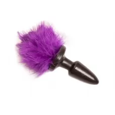 Пробка с хвостиком Fiolet Bunny - 11 см фиолетовый с черным 