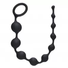 Чёрная анальная цепочка Long Pleasure Chain - 35 см черный 