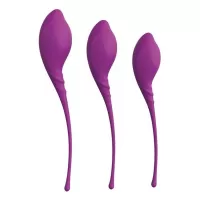 Набор из 3 фиолетовых вагинальных шариков PLEASURE BALLS   EGGS KEGEL EXERCISE SET фиолетовый 
