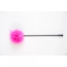 Щекоталка с розовым пушком на кончике черный с розовым 