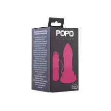 Розовая вибровтулка на присоске POPO Pleasure - 14 см розовый 
