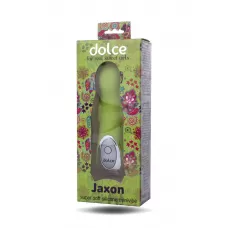 Нежно-зелёный вибратор Dolce Jaxon - 12,5 см зеленый 