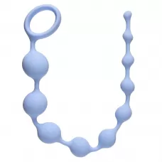 Голубая анальная цепочка Long Pleasure Chain - 35 см голубой 