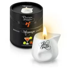 Массажная свеча с ароматом коктейля Космополитан Bougie de Massage Cosmopolitan - 80 мл белый 