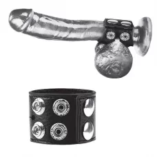 Ремень на член и мошонку 1.5  Cock Ring With Ball Strap черный 