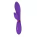Фиолетовый вибратор Leyla с клиторальным отростком - 20,5 см фиолетовый 