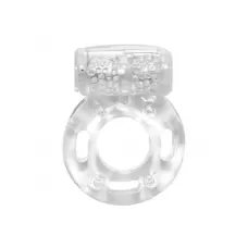 Прозрачное эрекционное кольцо с вибрацией Rings Axle-pin прозрачный 