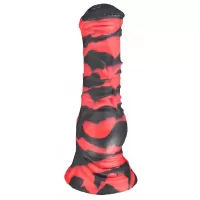 Красно-черный фаллоимитатор  Пони large  - 26 см красный с черным 