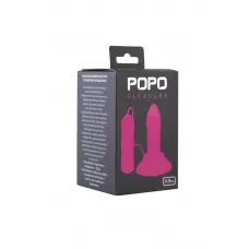 Розовая вибровтулка с выносным пультом управления вибрацией 	POPO Pleasure - 11,9 см розовый 