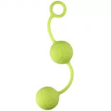 Зелёные вагинальные шарики с завитушками на поверхности лаймовый 