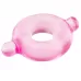 Розовое эрекционное кольцо с ушками для удобства надевания BASICX TPR COCKRING PINK розовый 