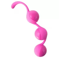Розовые тройные вагинальные шарики из силикона DELISH BALLS розовый 