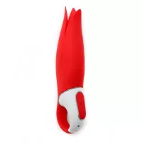 Красный вибратор Satisfyer Power Flower с лепестками - 18,8 см красный 