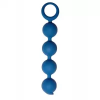 Синяя анальная цепочка Appulse - 15 см синий 