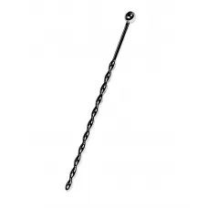 Серебристый длинный уретральный плаг-косичка TOYFA Metal - 15,7 см серебристый 