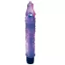 Фиолетовый гелевый вибратор в форме крокодильчика - 19 см фиолетовый 