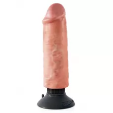 Вибромассажер-реалистик 6  Vibrating Cock - 17,8 см телесный 